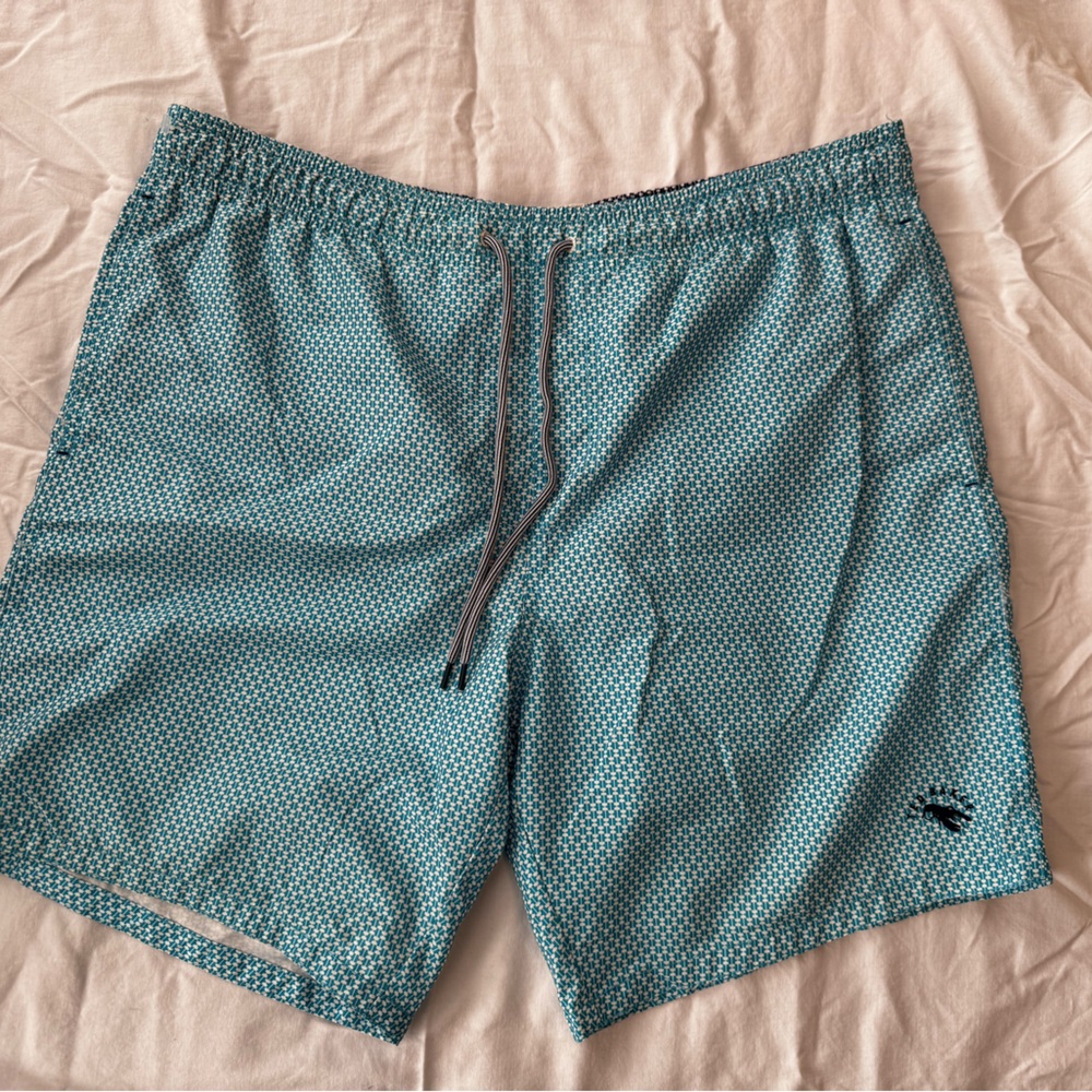 Ted Baker Blue Patterned Swim Trunks Shorts